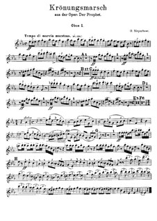 Le prophète (The Prophet): Coronation March – Oboes Parts by Giacomo Meyerbeer