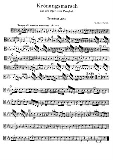 Le prophète (The Prophet): Coronation March – Trombones Parts by Giacomo Meyerbeer
