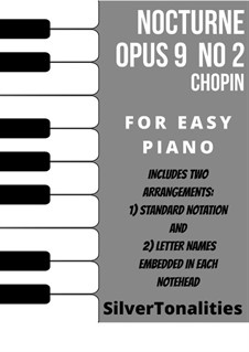 No.2 in E Flat Major: For easy piano sheet music combo by Frédéric Chopin