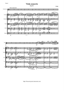 Concerto for Viola and Orchestra in A Minor, Op.68: Score, parts by Hans Sitt