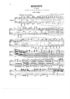 Piano Quartet No.3 in C Minor, Op.60: Version for piano four hands by Johannes Brahms