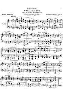 Four Ballades, Op.10: Complete set by Johannes Brahms