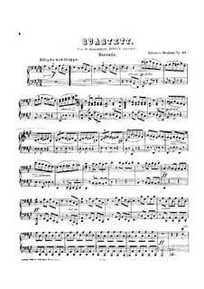Piano Quartet No.2 in A Major, Op.26: Version for piano four hands by Johannes Brahms