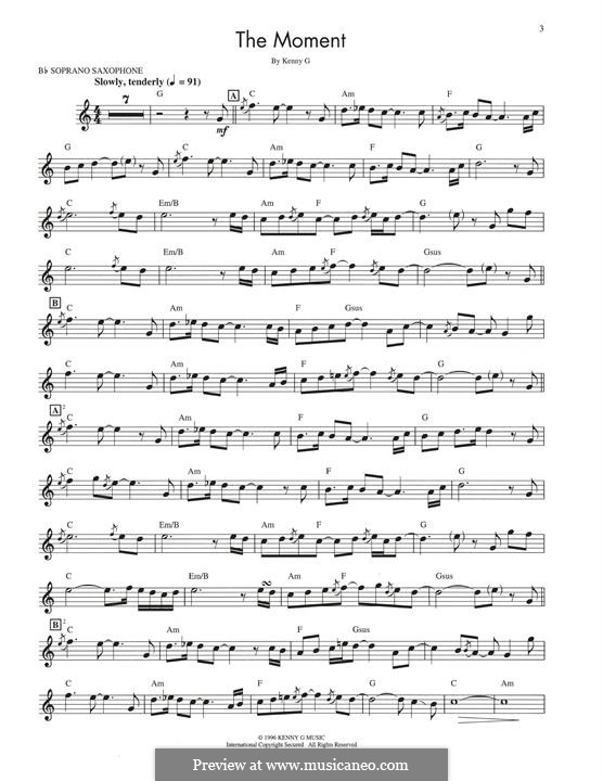 The Moment: For soprano saxophone by Kenny G