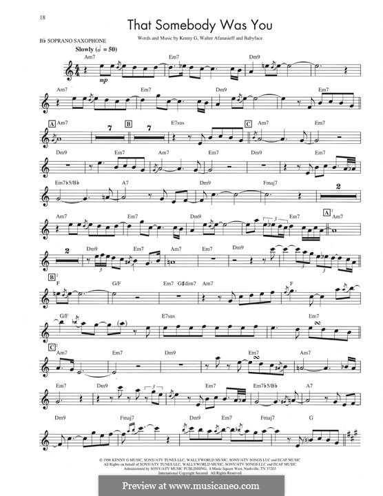 That Somebody Was You (Kenny G): That Somebody Was You (Kenny G) by Walter Afanasieff