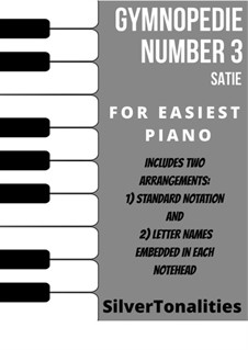 No.3: For easiest piano sheet music combo by Erik Satie