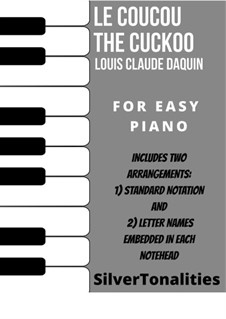 Le coucou (The Cuckoo): For easy piano sheet music combo by Louis Claude  Daquin