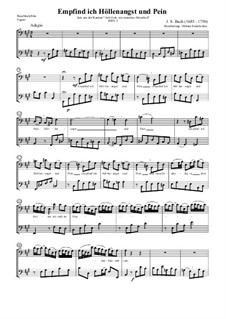 Ach Gott, wie manches Herzeleid (Oh God, How Much Heartache), BWV 3: Empfind ich Höllenangst und Pein by Johann Sebastian Bach
