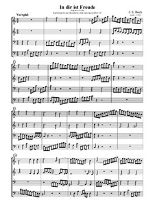 In dir ist Freude, BWV 615: Für Quartett by Johann Sebastian Bach
