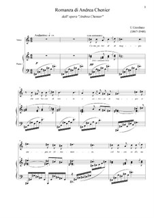 Andrea Chenier: Come un bel di by Umberto Giordano