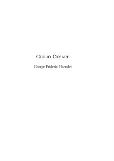 Julius Caesar in Egypt, HWV 17: Full score by Georg Friedrich Händel