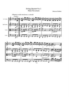 String Quartet No.1 in C Minor, Op.51: Movement III by Johannes Brahms