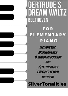 Gertrude's Dream Waltz: For elementary piano sheet music combo by Ludwig van Beethoven