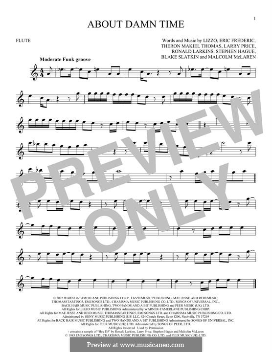 About Damn Time: For flute by Lizzo