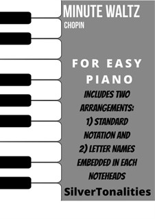 No.1 in D Flat Major: For easy Elementary Piano Sheet Music Combo by Frédéric Chopin