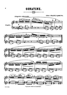 Five Sonatinas for Piano, Op.505: Sonatina No.1 in F Major by Charles Fradel