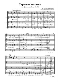 No.1 Morning Prayer: For mixed choir by Pyotr Tchaikovsky