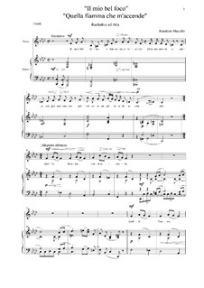 Il mio bel foco: For voice and piano by Benedetto Marcello