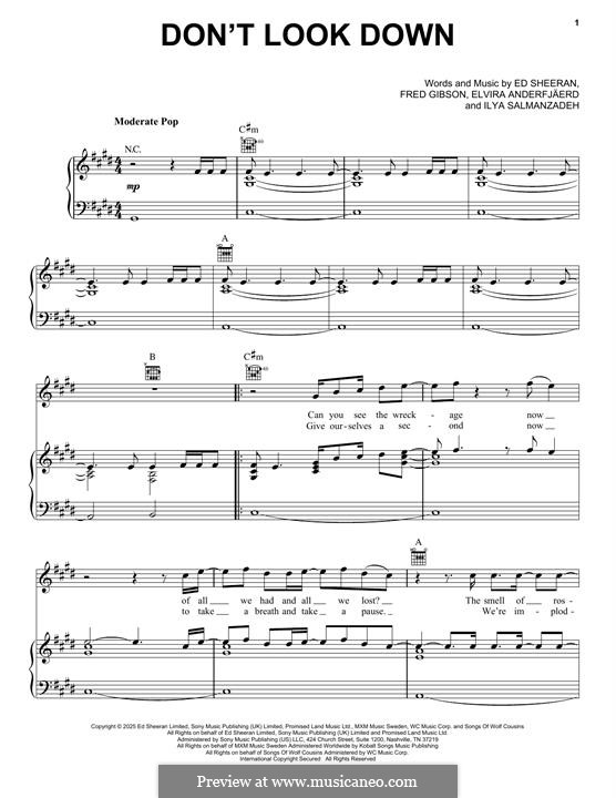 Don't Look Down (Ed Sheeran) by Ilya, F. Gibson, E. Anderfjärd on MusicaNeo