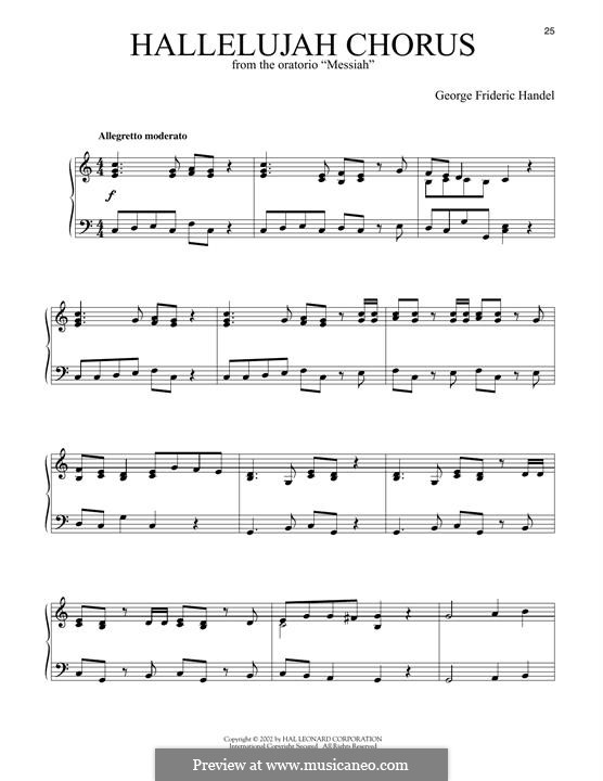 Piano version: For a single performer by Georg Friedrich Händel