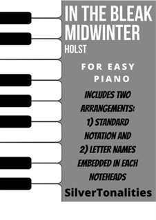 Piano version: Easy piano sheet music combo by Gustav Holst