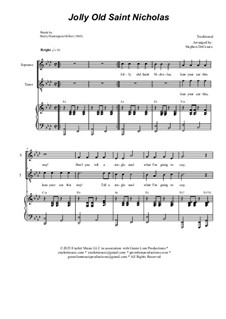 Jolly Old St. Nicholas: 2-part choir - Soprano and Tenor by folklore