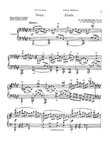Etude in F Sharp Major, Op.54: For piano by Felix Blumenfeld