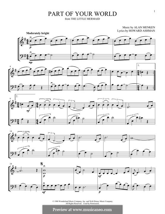Part Of Your World from The Little Mermaid By A Menken On MusicaNeo part-of-your-world-from-the-little-mermaid-by-a-menken-on-musicaneo