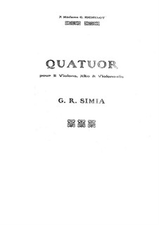 String Quartet in D Minor: String Quartet in D Minor by G.R. Simia