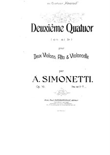 String Quartet No.2 in B Flat Major, Op.16: String Quartet No.2 in B Flat Major by Achille Simonetti