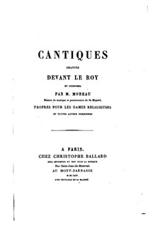 Cantiques spirituels: Full score by Jean-Baptiste Moreau