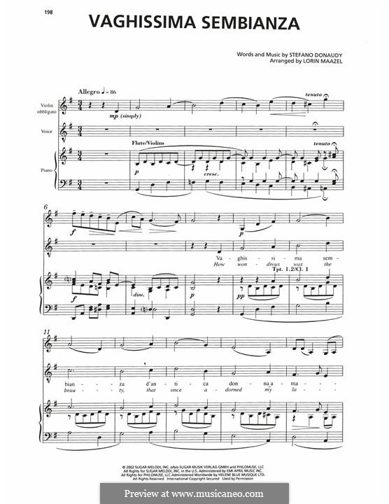 Volume II: Vaghissima Sembrianza (Andrea Bocelli) by Stefano Donaudy