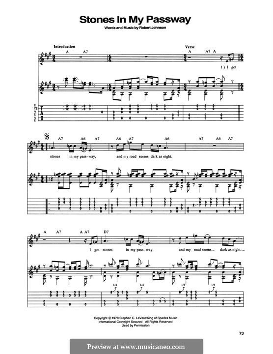 Stones in My Passway: For guitar by Robert Leroy Johnson