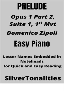 Four Suites for Harpsichord, Op.1: Prelude Part 2 Suite 1 Mvt 1, for Easy Piano Sheet Music by Domenico Zipoli