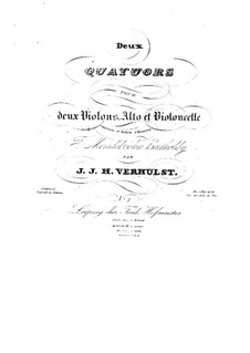 String Quartet No.1 in D Minor, Op.6: String Quartet No.1 in D Minor by Johannes Verhulst