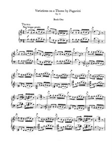 Variations on a Theme by Paganini, Op.35: Complete set by Johannes Brahms