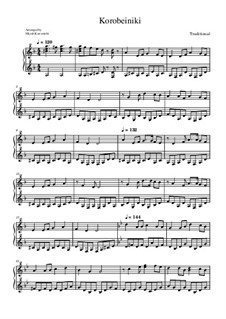 Korobeiniki: For toy piano by folklore