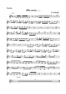 Alla caccia, HWV 79: Trumpet part by Georg Friedrich Händel