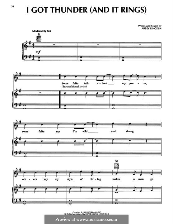 I Got Thunder (And It Rings): I Got Thunder (And It Rings) by Abbey Lincoln