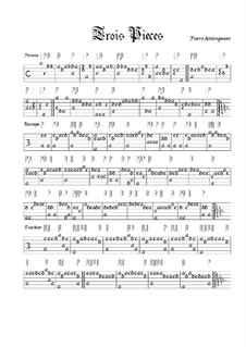Three Pieces for Lute: Three Pieces for Lute by Pierre Attaingnant