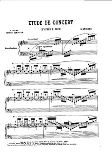 Concert Etude: Concert Etude by Brasílio Itiberê da Cunha