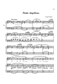Panis Angelicus (O Lord Most Holy): For voice and piano by César Franck