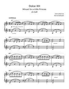 Dolce 13 'Minuet for a Little Princess': Dolce 13 'Minuet for a Little Princess' by Galina Bobrova