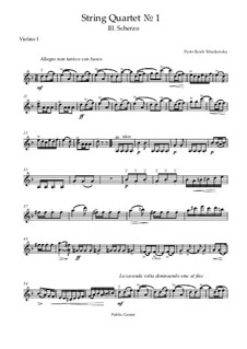 String Quartet No.1 in D Major, TH 111 Op.11: Movement III (violin I) by Pyotr Tchaikovsky