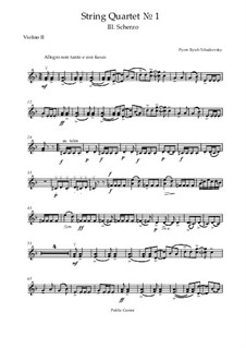 String Quartet No.1 in D Major, TH 111 Op.11: Movement III (violin II) by Pyotr Tchaikovsky