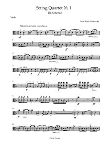 String Quartet No.1 in D Major, TH 111 Op.11: Movement III (viola) by Pyotr Tchaikovsky