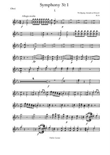 Symphony No.1 in E Flat Major, K.16: Movement I (parts) by Wolfgang Amadeus Mozart