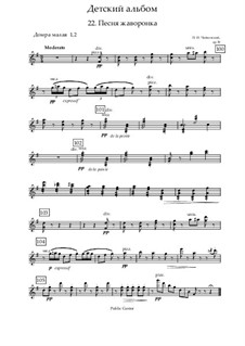 No.22 The Lark: Parts by Pyotr Tchaikovsky