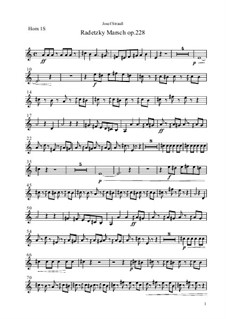 Radetzky March, Op.228: For horns octet by Johann Strauss Sr.