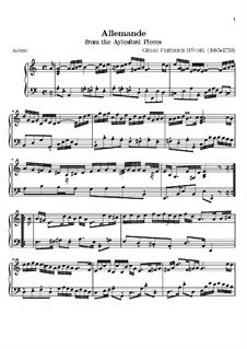 Aylesford Pieces: Allemande by Georg Friedrich Händel